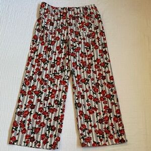 MAEVE Red Floral Striped Pants